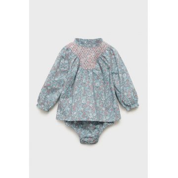 Rochie cu maneci lungi - chiloti si model floral