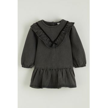 Rochie cu maneci scurte si nasturi