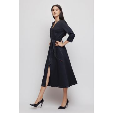 Rochie dama midi cu buzunare