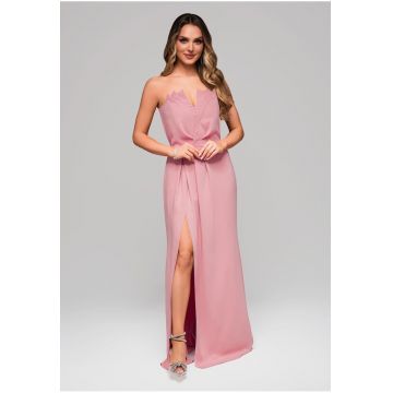 Rochie de seara LA-OM-DLR083 Regular Fit roz