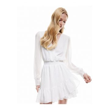 Rochie de sifon cu talie elastica