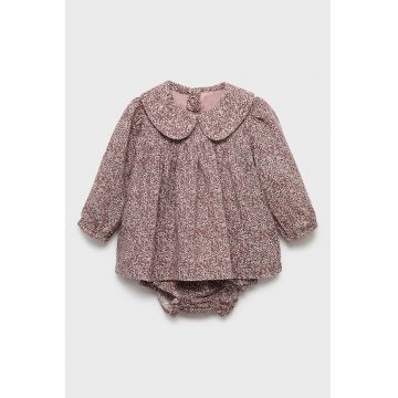 Rochie din bumbac cu maneci lungi