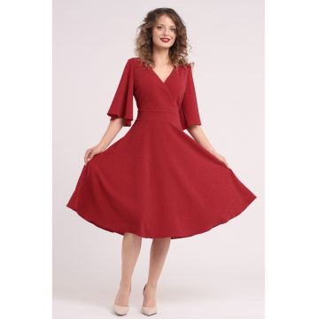 Rochie evazata cu maneci clopot