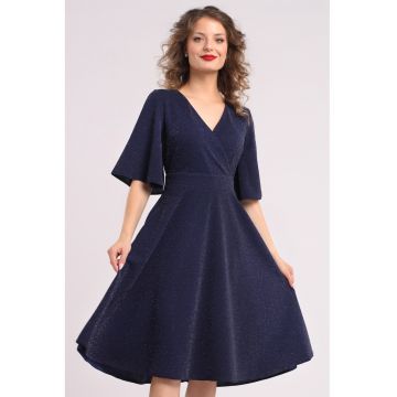 Rochie evazata cu maneci clopot