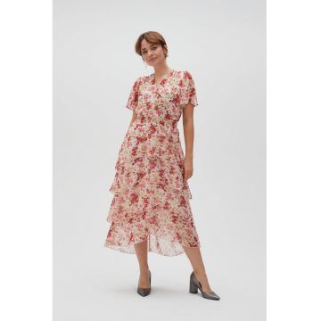 Rochie  florala - alba -