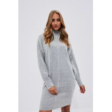 Rochie gri deschis cu guler