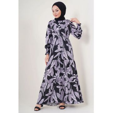 Rochie maxi dama -  viscoza - decolteu rotund