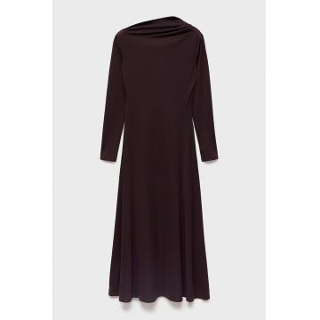 Rochie midi cu decolteu drapat