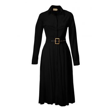 Rochie midi evazata cu o curea Classy