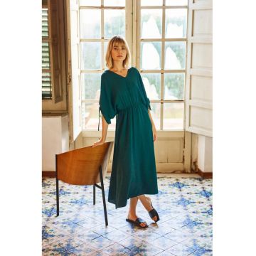 Rochie Midi  verde inchis - poliester - marime