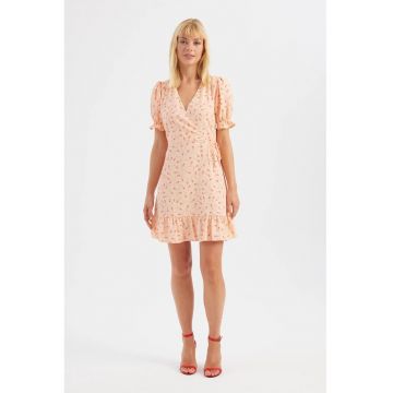 Rochie mini petrecuta cu imprimeu floral