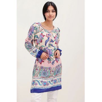 Rochie mini viscoza satinata multicolor