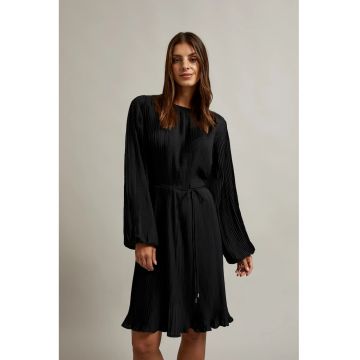 Rochie plisata cu curea neagra