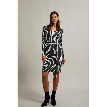 Rochie tricotata cu bretele gri