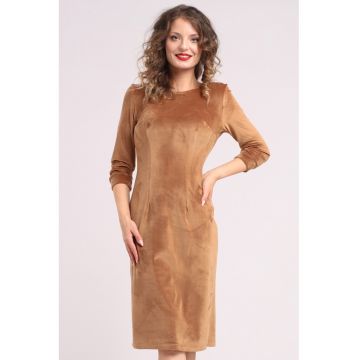 Rochie uni cu maneci lungi