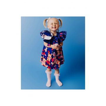 Rochita albastru inchis - cu ursuleti -