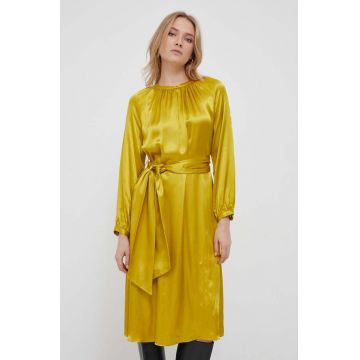 Seidensticker rochie culoarea verde, midi, evazată