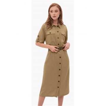 Rochie-camasa safari  G-Hana - bej
