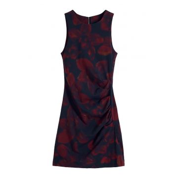 Rochie cocktail Dama -  bordeaux - 75% viscoza - 22% poliamida - 3% elastan