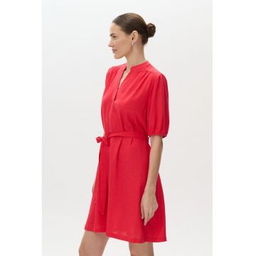 Rochie cu decolteu in V si maneci scurte