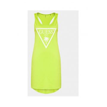 Rochie Cu Imprimeu Logo Si Decolteu -