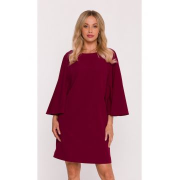 Rochie cu maneci liliac