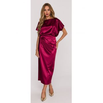 Rochie din satin cu cordon