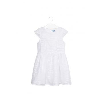 Rochie fete -  eleganta - alb - poliester -