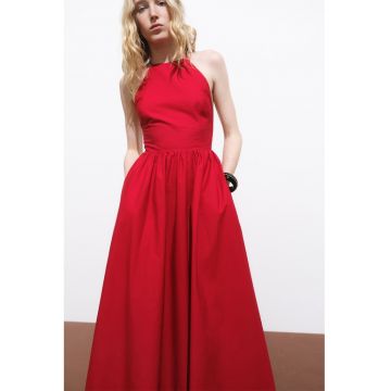 Rochie halter cu model uni