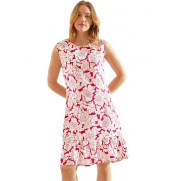 Rochie HiCCUP Floral A-Form - roz - textil
