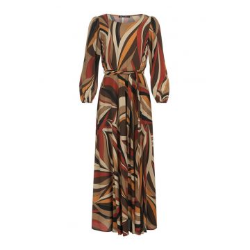 Rochie lunga cu cordon in talie