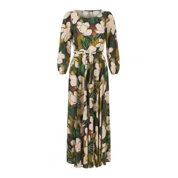 Rochie lunga cu imprimeu floral