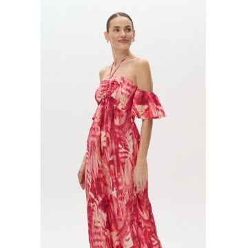 Rochie maxi cu decolteu pe umeri