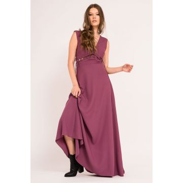 Rochie maxi cu ocheti si snur