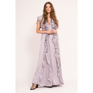 Rochie maxi cu volane