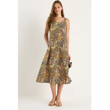 Rochie midi  Bianco Lucci - galben