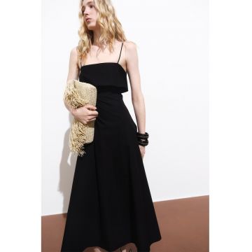 Rochie midi cu bretele inguste