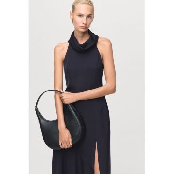 Rochie midi cu decolteu halter