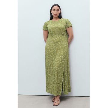 Rochie midi cu slit lateral