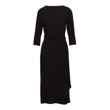 Rochie midi cu volan decorativ