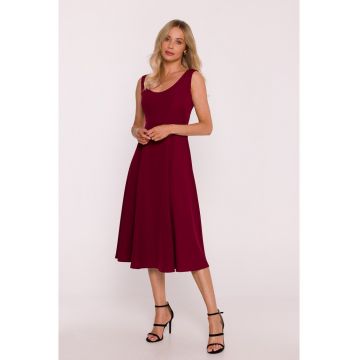 Rochie midi evazata fara maneci