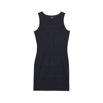 Rochie midi  tricotata - negru - pentru femei