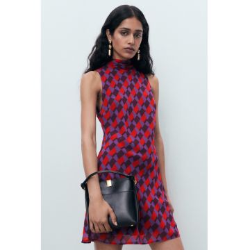 Rochie mini cu model geometric