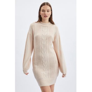 Rochie-pulover cu torsade