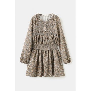 Rochie scurta cu croiala in A si model floral