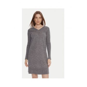 Rochie tricotata -  gri - 80% lana - 20% poliamida