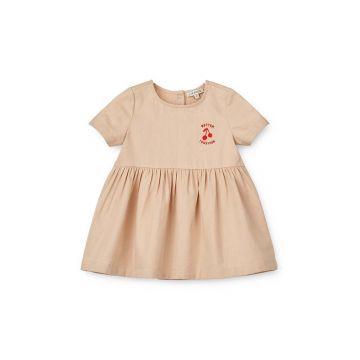 Liewood rochie din bumbac pentru bebeluși Livia Baby Dress culoarea rosu, mini, evazată