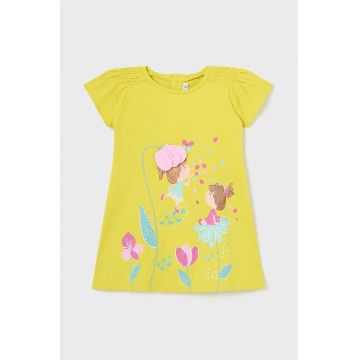 Mayoral rochie bebe culoarea verde, mini, dreaptă