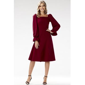 Midi Rochie Maneca lunga - Drept A695