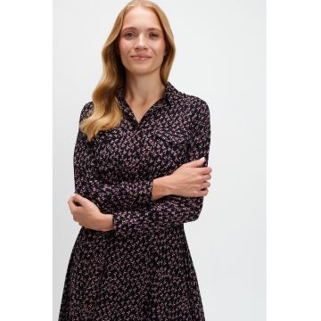 Rochie-camasa midi cu cordon